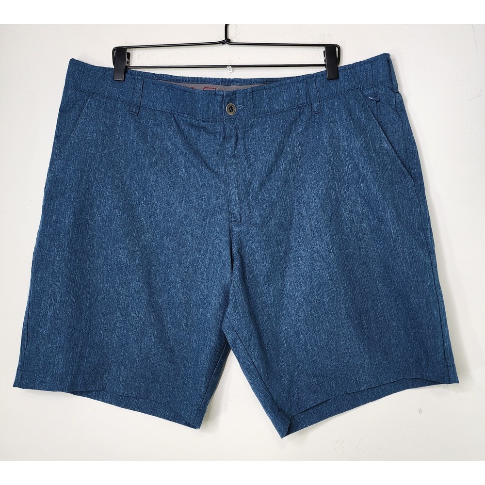 Swisstech Mens Size 42 x 10" Blue Stretch Tech Golf Chino Shorts